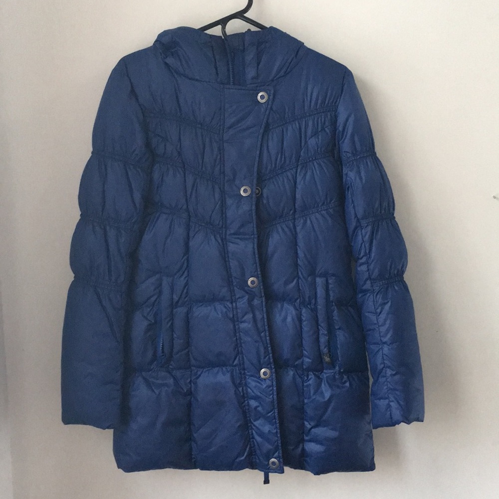 Blue down jacket